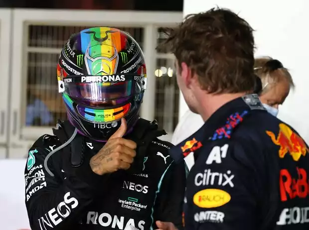 Lewis Hamilton, Max Verstappen Titel-Bild zur News: Lewis Hamilton, Max Verstappen