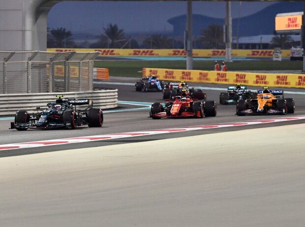 Titel-Bild zur News: Sebastian Vettel, Carlos Sainz, Lando Norris