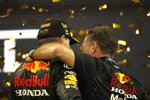 Max Verstappen (Red Bull) und Christian Horner 