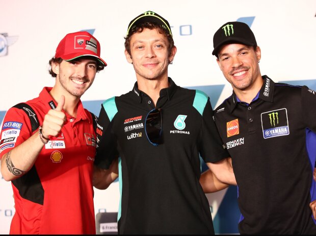 Francesco Bagnaia, Franco Morbidelli, Valentino Rossi