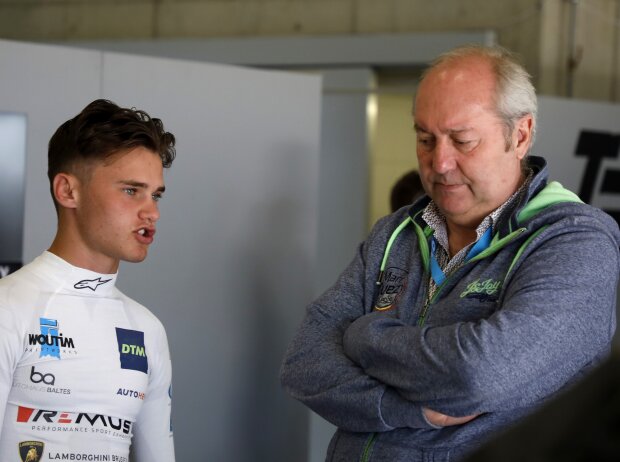 Der belgische T3-Lamborghini-Pilot Esteban Muth und sein Manager Marc Duez Der belgische T3-Lamborghini-Pilot Esteban Muth und sein Manager Marc Duez