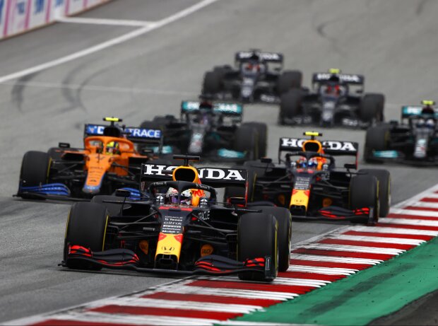 Titel-Bild zur News: Max Verstappen, Lando Norris, Sergio Perez, Lewis Hamilton, Valtteri Bottas