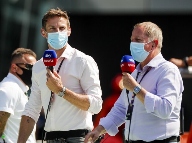 Titel-Bild zur News: Jenson Button und Sky-Experte Martin Brundle