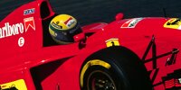 Ayrton Senna im 1995er-Ferrari (Fotomontage)