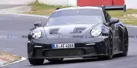 Bild zum Inhalt: Porsche 911 GT3 RS (2022) bei Tests auf dem Nürburgring gefilmt