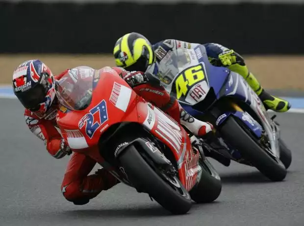 Titel-Bild zur News: Casey Stoner, Valentino Rossi