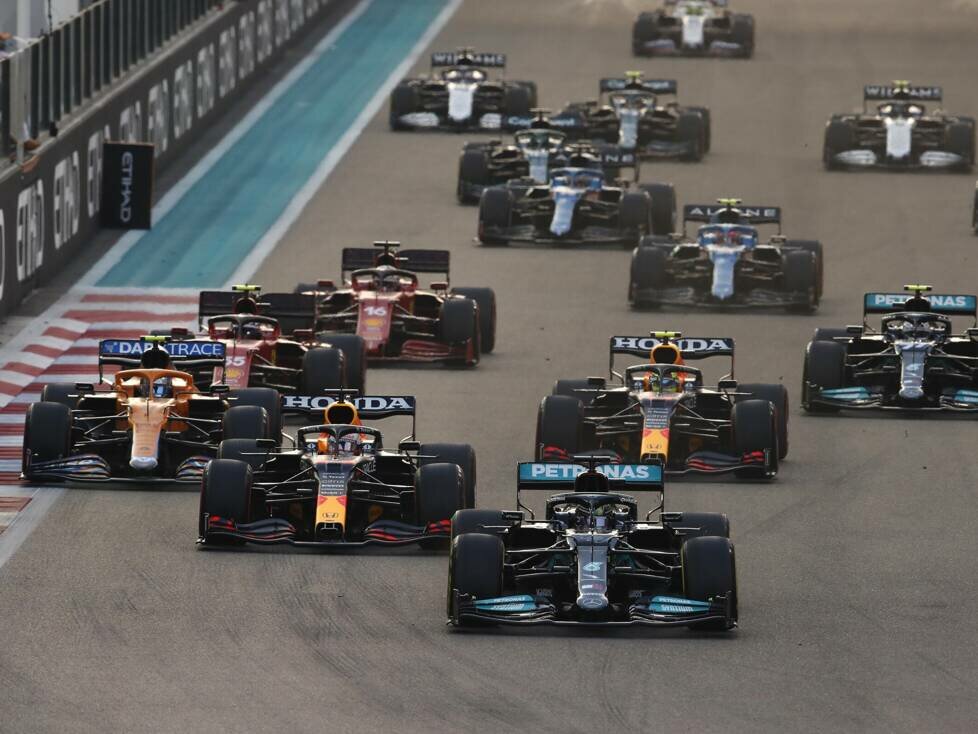 Lewis Hamilton, Max Verstappen, Sergio Perez, Lando Norris