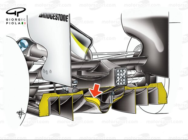 Der Doppeldiffusor am Brawn BGP001