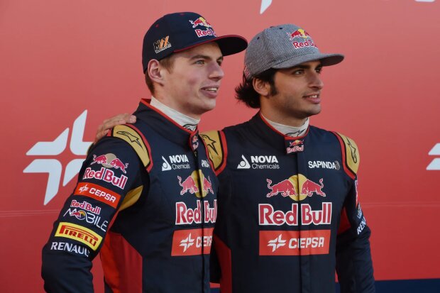 Carlos Sainz Max Verstappen Toro Rosso Red Bull Toro Rosso Honda F1 ~Carlos Sainz (Ferrari) und Max Verstappen (Red Bull) ~ 