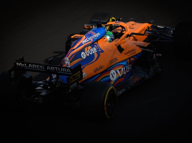 Titel-Bild zur News: Daniel Ricciardo (McLaren MCL35M) in Abu Dhabi 2021