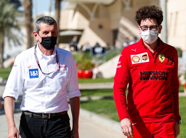 Titel-Bild zur News: Haas-Teamchef Günther Steiner und Ferrari-Teamchef Mattia Binotto