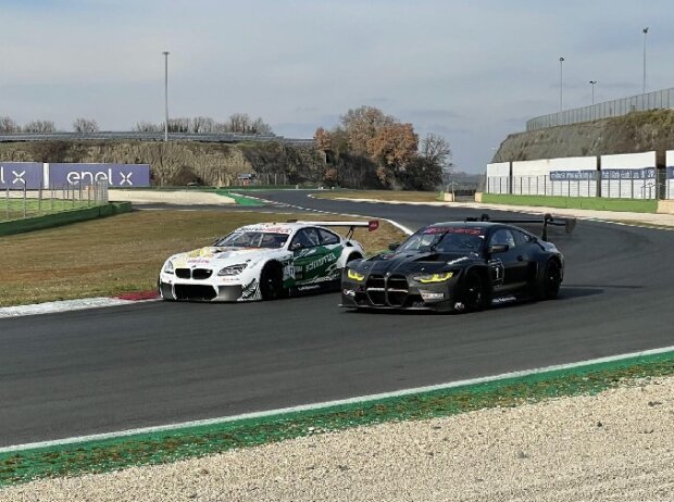 Titel-Bild zur News: Der BMW M4 GT3 und der BMW M6 GT3 beim Vallelunga-Test des Walkenhorst-Teams im Januar 2022