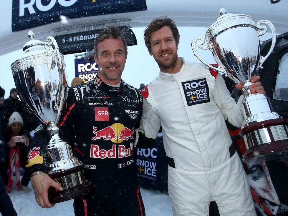 Sebastien Loeb und Sebastian Vettel beim Race of Champions (RoC) in Schweden 2022