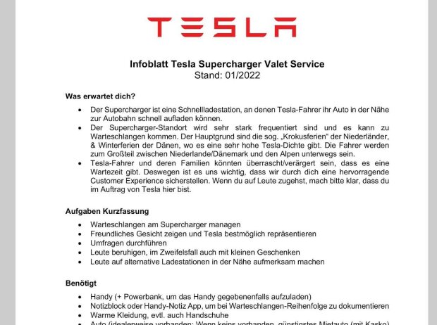 Tesla Infoblatt