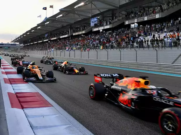Max Verstappen, Lando Norris, Sergio Perez Titel-Bild zur News: Max Verstappen, Lando Norris, Sergio Perez