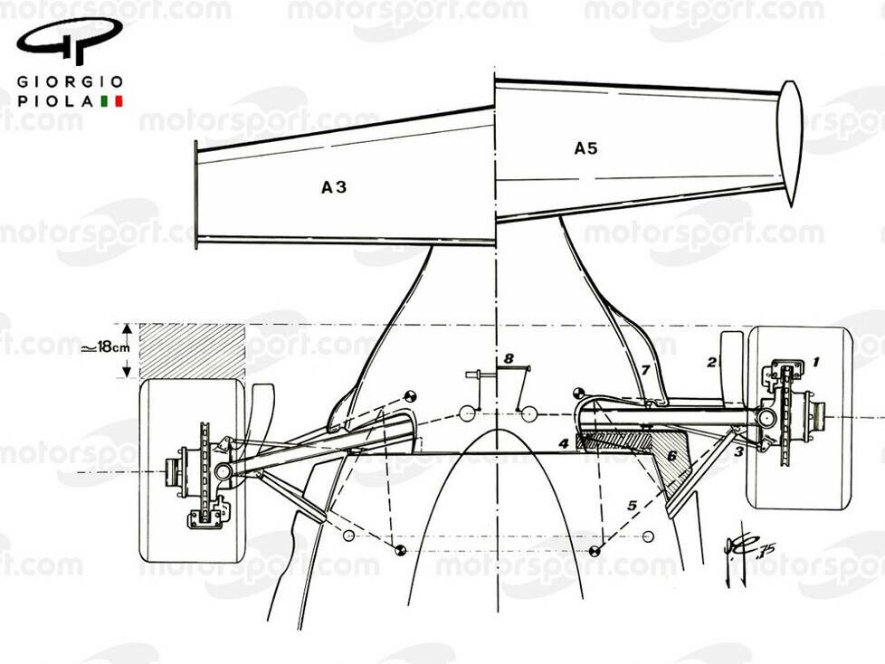 Veränderter Radstand beim Ferrari 312T
