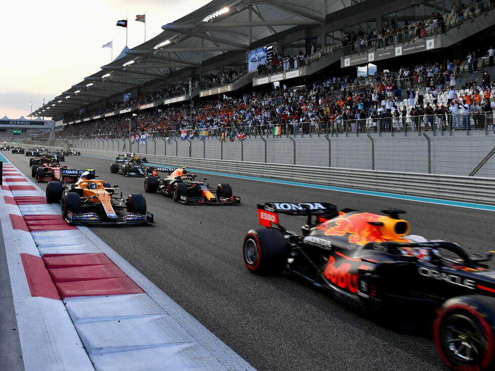 Max Verstappen, Lando Norris, Sergio Perez