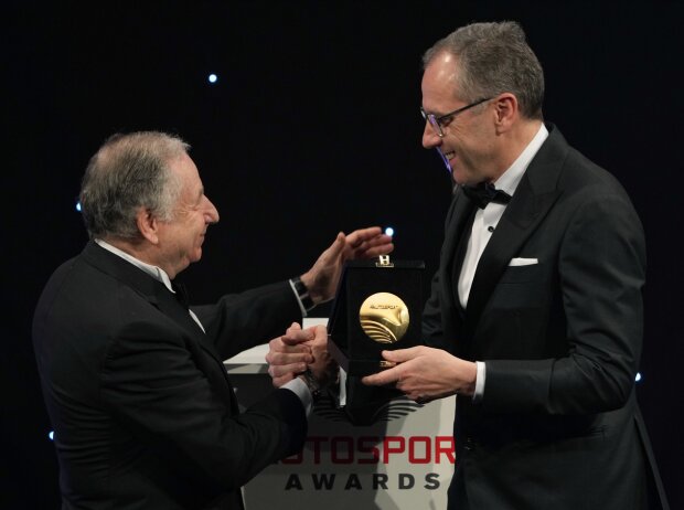 Jean Todt und Stefano Domenicali bei den Autosport-Awards 2021 in London Jean Todt und Stefano Domenicali bei den Autosport-Awards 2021 in London
