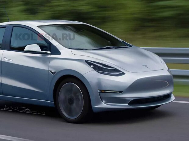 25000-Dollar-Modell von Tesla als Kolesa-Rendering 25000-Dollar-Modell von Tesla als Kolesa-Rendering