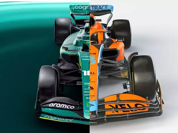 Vergleich Aston Martin AMR22 & McLaren MCL36 Titel-Bild zur News: Vergleich Aston Martin AMR22 & McLaren MCL36