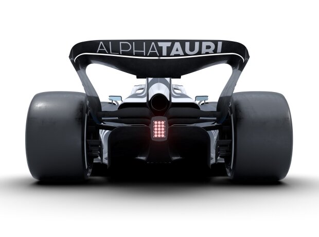 Heckansicht des neuen AlphaTauri AT03 für die Formel-1-Saison 2022