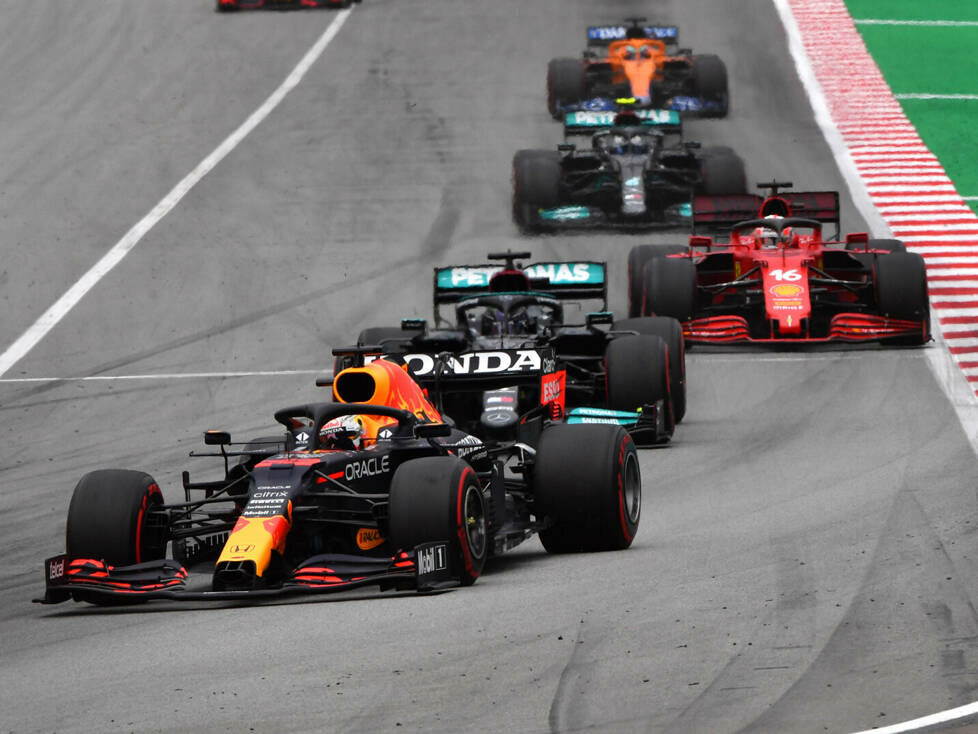 Max Verstappen, Lewis Hamilton, Charles Leclerc, Valtteri Bottas