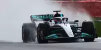 George Russell mit dem Mercedes W13 bei dessen Jungfernfahrt in Silverstone vor der Formel-1-Saison 2022