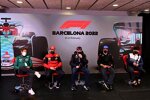 Sebastian Vettel (Aston Martin), Charles Leclerc (Ferrari), Max Verstappen (Red Bull), Fernando Alonso (Alpine) und Yuki Tsunoda (AlphaTauri) 