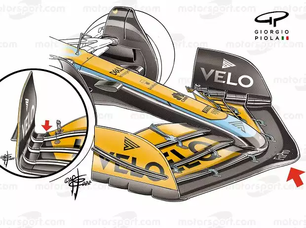 Frontflügel des McLaren MCL36 Titel-Bild zur News: Frontflügel des McLaren MCL36