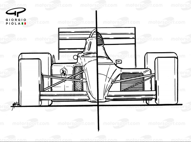 Vergleich zwischen dem Ferrari 640 und dem McLaren MP4/5 von 1989