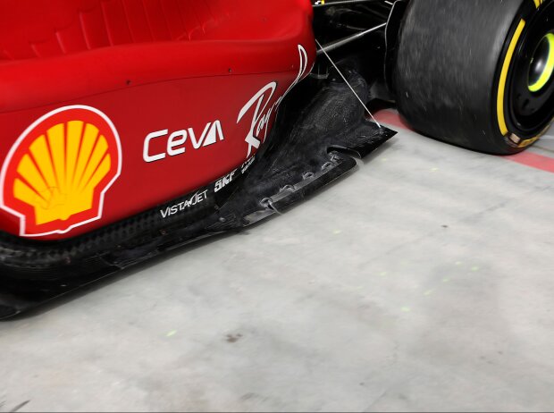 Unterboden-Strebe am Ferrari F1-75 für die Formel 1 2022