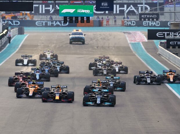 Titel-Bild zur News: Lewis Hamilton, Max Verstappen, Lando Norris, Sergio Perez, Valtteri Bottas