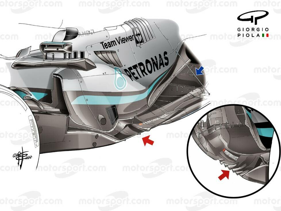 Unterboden am Mercedes W13