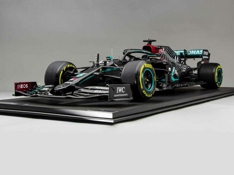 Das Modell des Mercedes-AMG F1 W11 vom Portugal-Grand-Prix 2020
