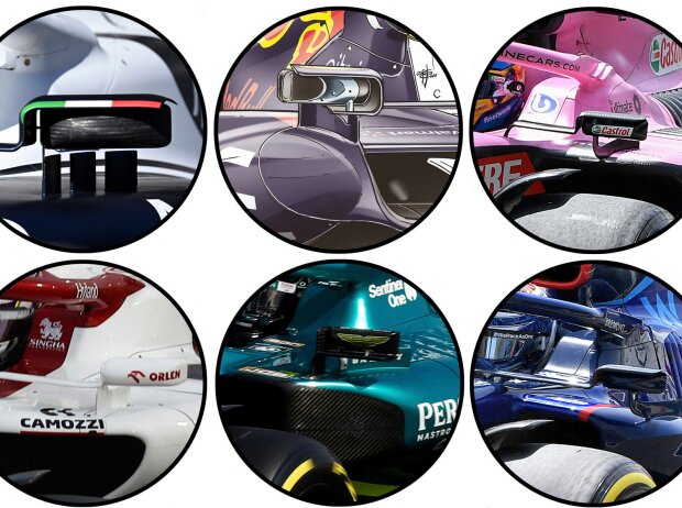 Die Spiegel der einzelnen Formel-1-Teams