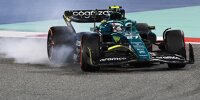 Nico Hülkenberg verbremst sich im Aston Martin AMR22 beim Formel-1-Auftakt 2022 in Bahrain