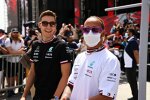 George Russell (Mercedes) und Lewis Hamilton (Mercedes) 