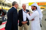 Stefano Domenicali mit Pirelli-Boss Marco Tronchetti Provera und FIA-Präsident Mohammed Bin Sulayem