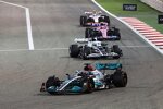 George Russell (Mercedes), Pierre Gasly (AlphaTauri) und Esteban Ocon (Alpine) 