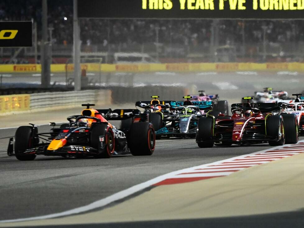 Startphase beim Formel-1-Rennen 2022 in Bahrain