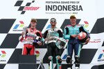 Dennis Foggia (Leopard), Izan Guevara (Aspar) und Carlos Tatay (PrüstelGP) 