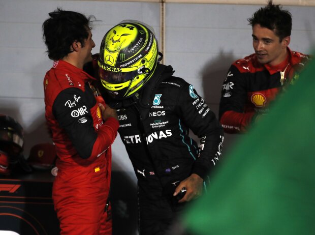 Titel-Bild zur News: Carlos Sainz, Lewis Hamilton, Charles Leclerc