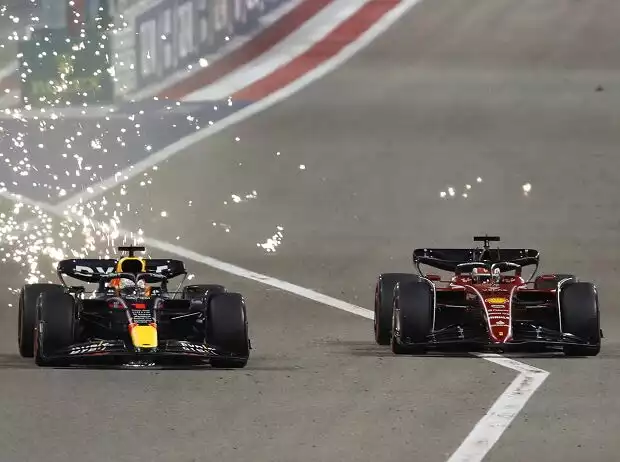 Max Verstappen, Charles Leclerc Titel-Bild zur News: Max Verstappen, Charles Leclerc