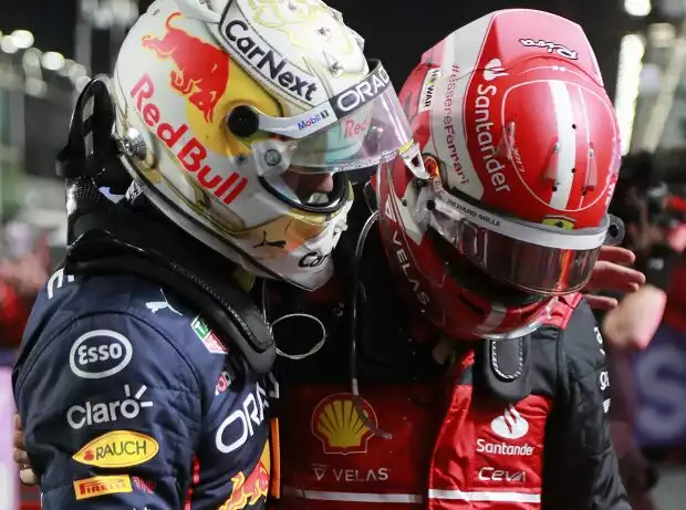 Max Verstappen, Charles Leclerc Titel-Bild zur News: Max Verstappen, Charles Leclerc
