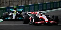 Kevin Magnussen (Haas) vor Lewis Hamilton (Mercedes) beim Formel-1-Rennen in Saudi-Arabien 2022