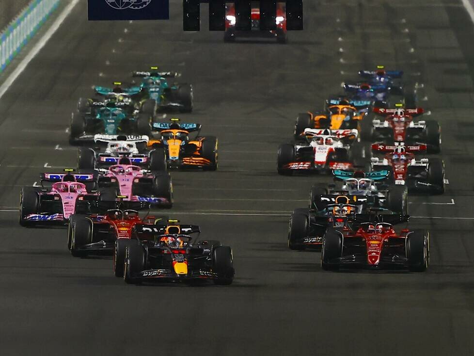 Sergio Perez, Charles Leclerc, Max Verstappen, Carlos Sainz