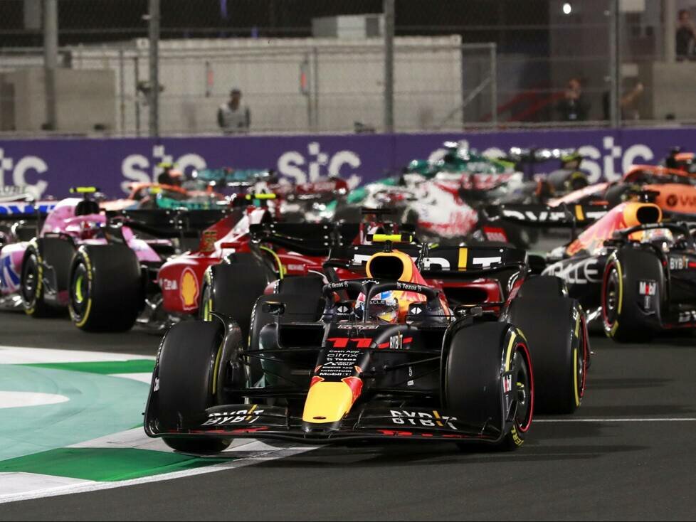 Sergio Perez, Charles Leclerc, Max Verstappen, Carlos Sainz