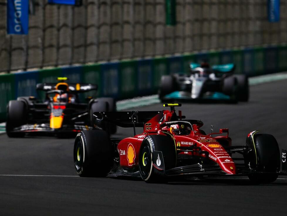 Carlos Sainz, Sergio Perez, George Russell