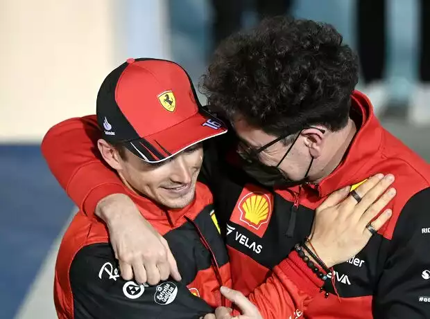 Mattia Binotto, Charles Leclerc Titel-Bild zur News: Mattia Binotto, Charles Leclerc