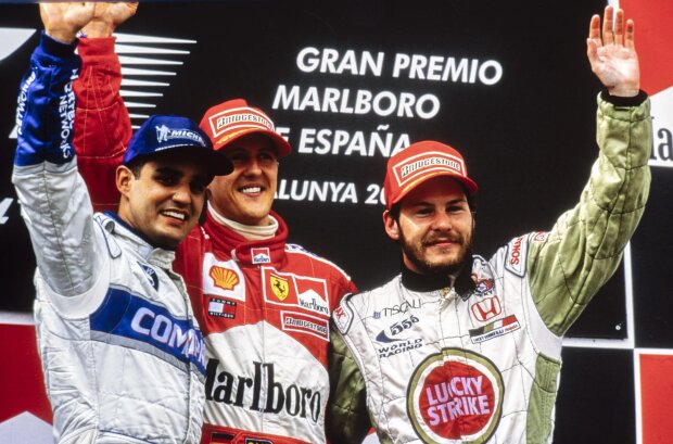 Michael Schumacher Juan Pablo Montoya Jacques Villeneuve ~Michael Schumacher, Juan Pablo Montoya und Jacques Villeneuve ~ Michael Schumacher Juan Pablo Montoya Jacques Villeneuve ~Michael Schumacher, Juan Pablo Montoya und Jacques Villeneuve ~